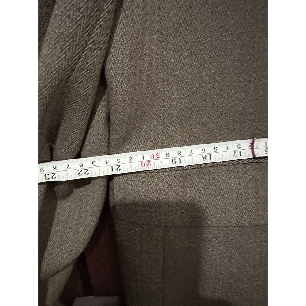 PERRY ELLIS Mens Tweed‎ Blazer Sport Coat Casual Jacket Size 44R Wool Brown EUC - Picture 8 of 11